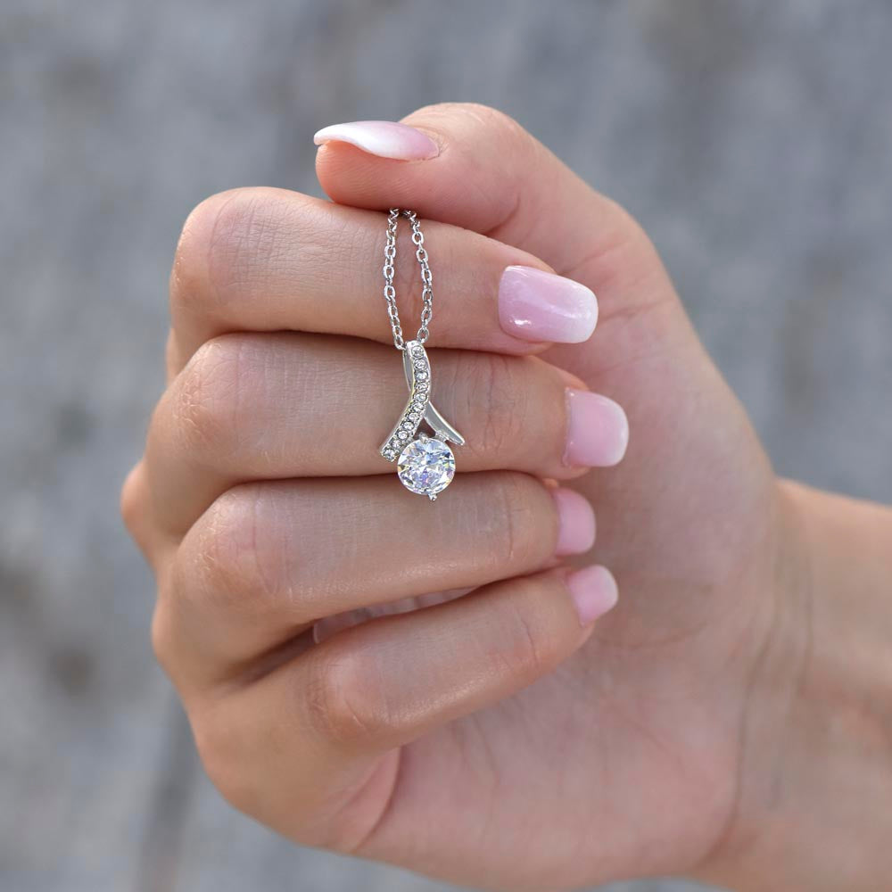 To My Beautiful Wife - Keep This Close And Feel My Love - Alluring Beauty Necklace