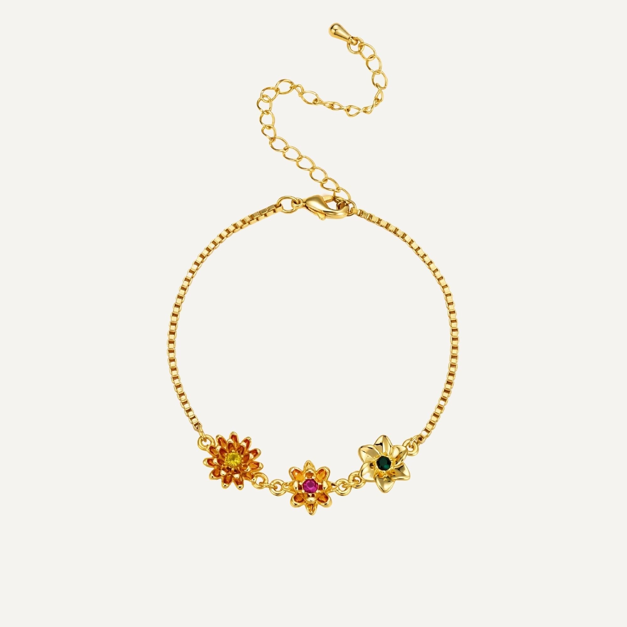 Edimensional Birth Flower Bracelet