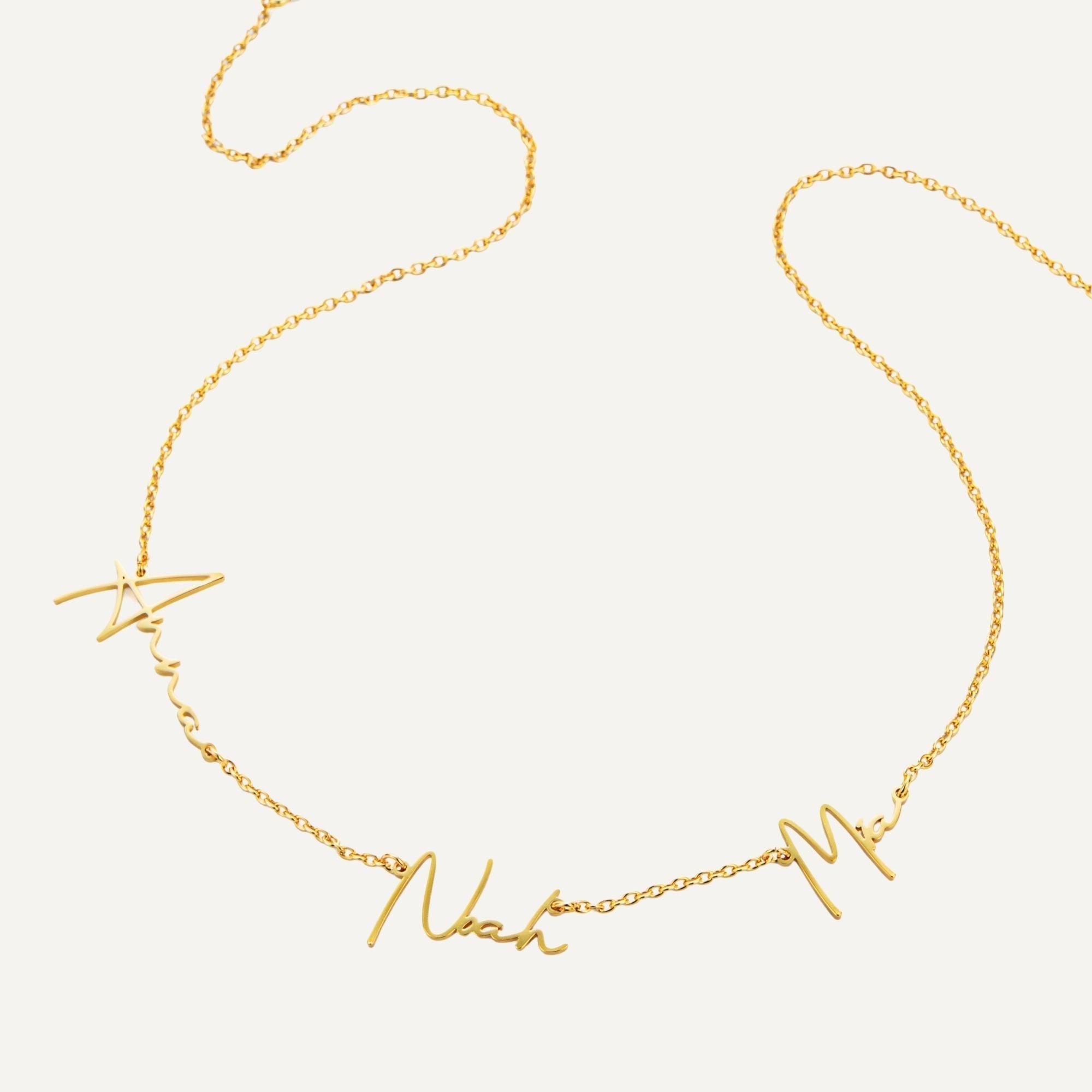 Multi Name Signature Necklace