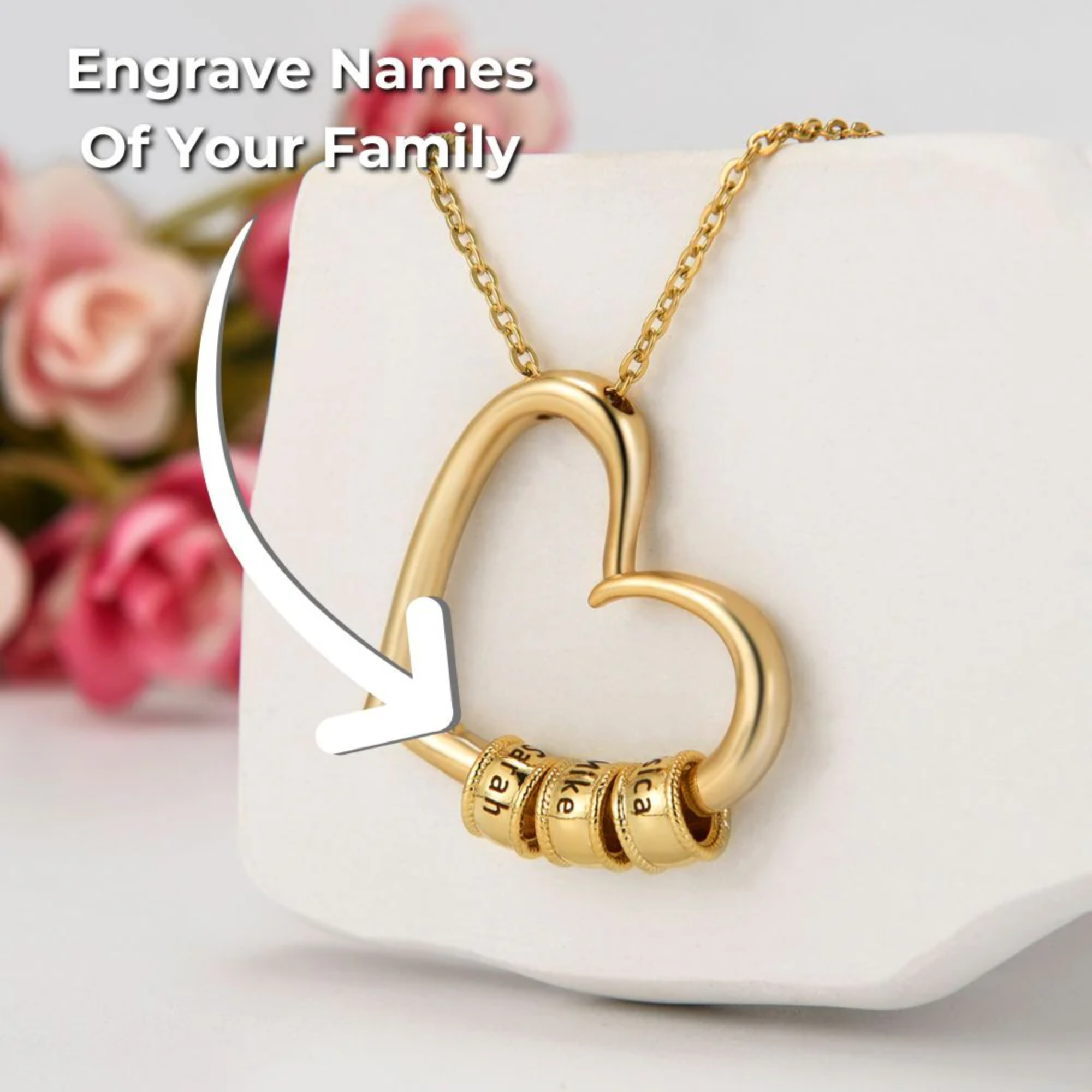 To The Best Mum In The World - Love Necklace With Engraved Pendant