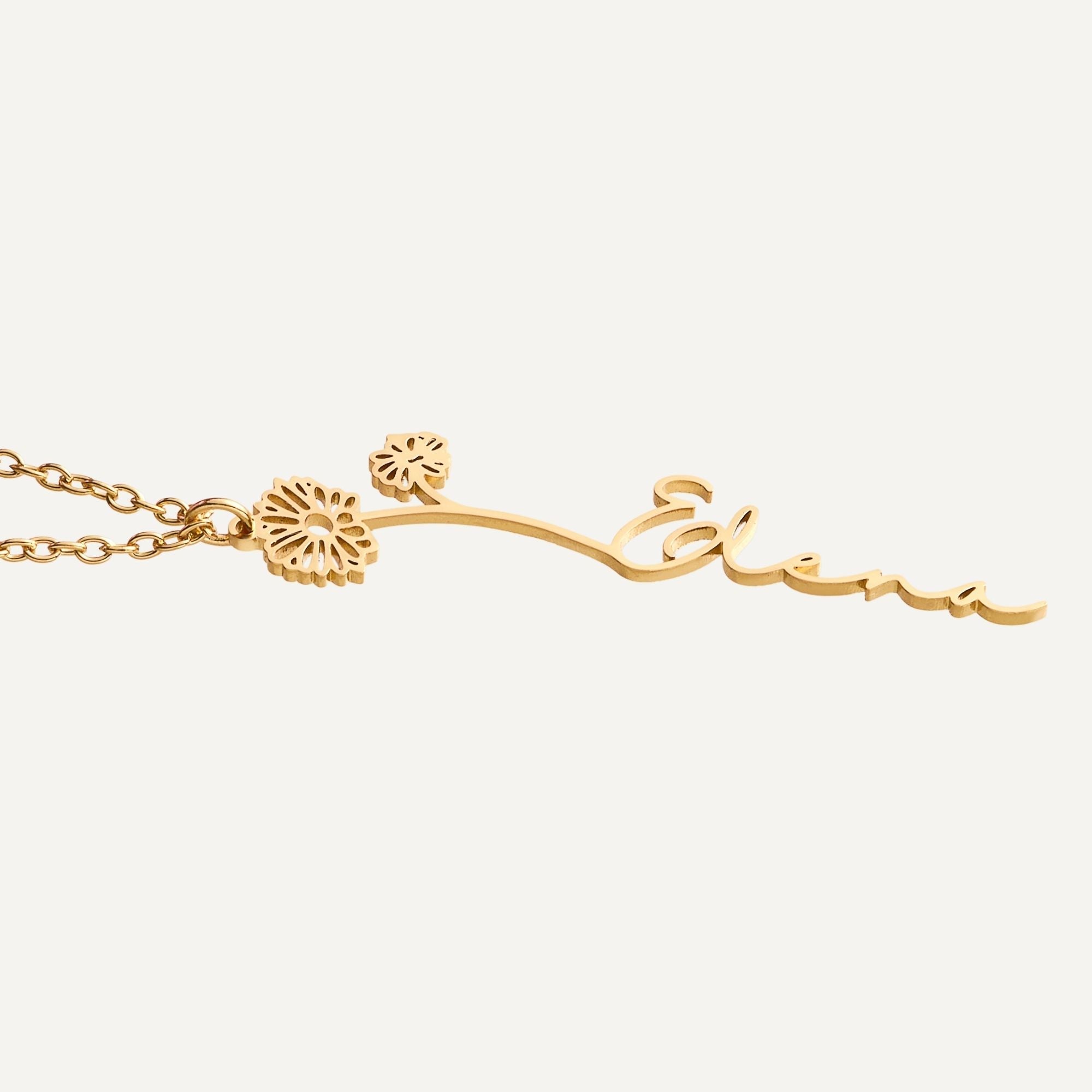 Custom Birth Flower Necklace