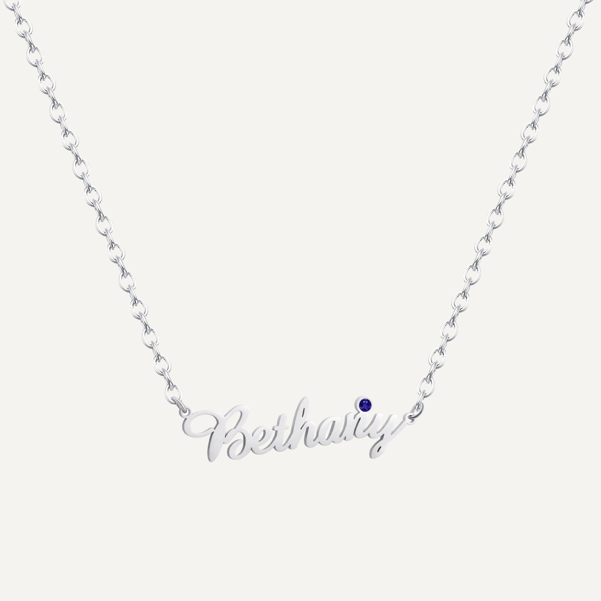 Customized Name Necklace with Birthstone