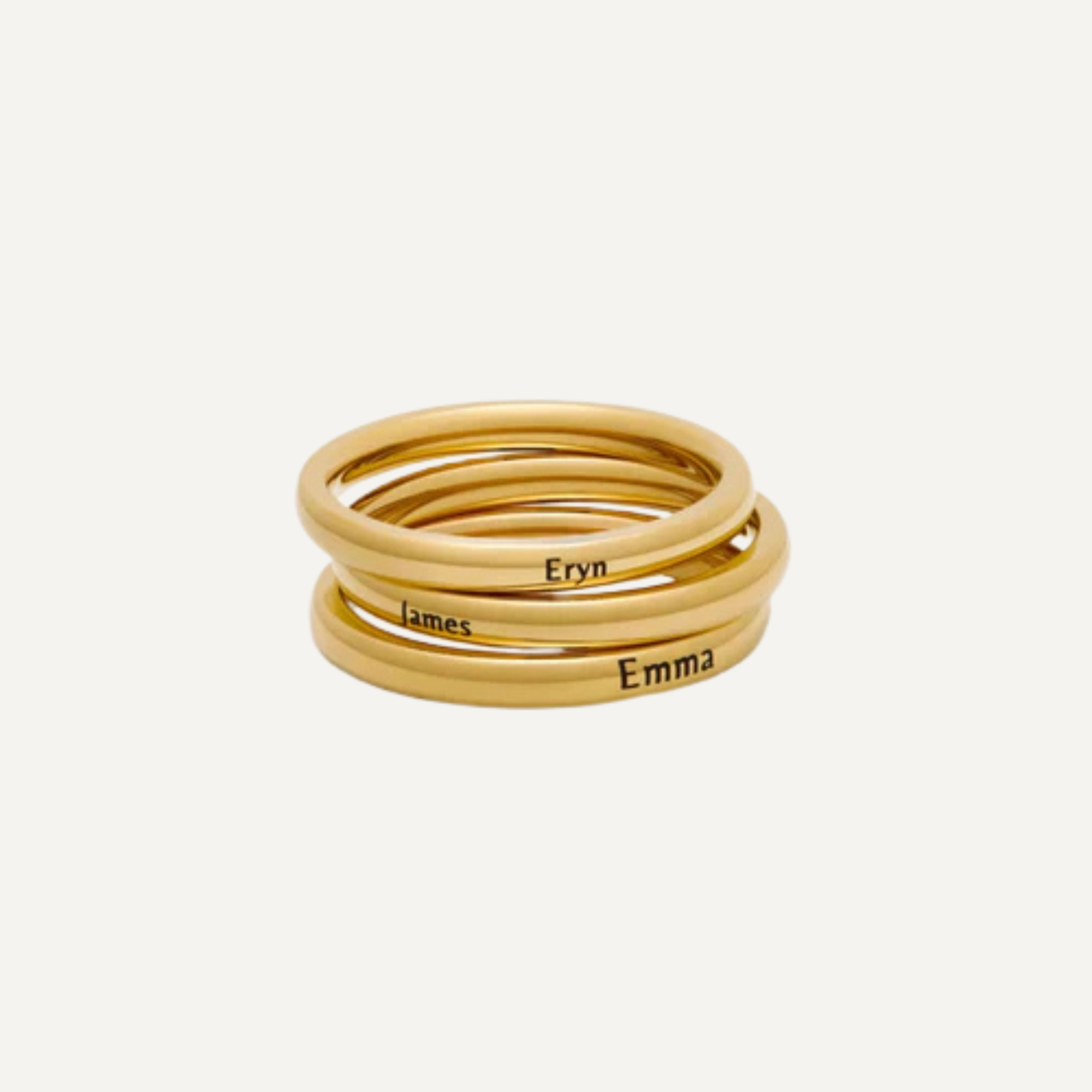 Stackable Name Rings