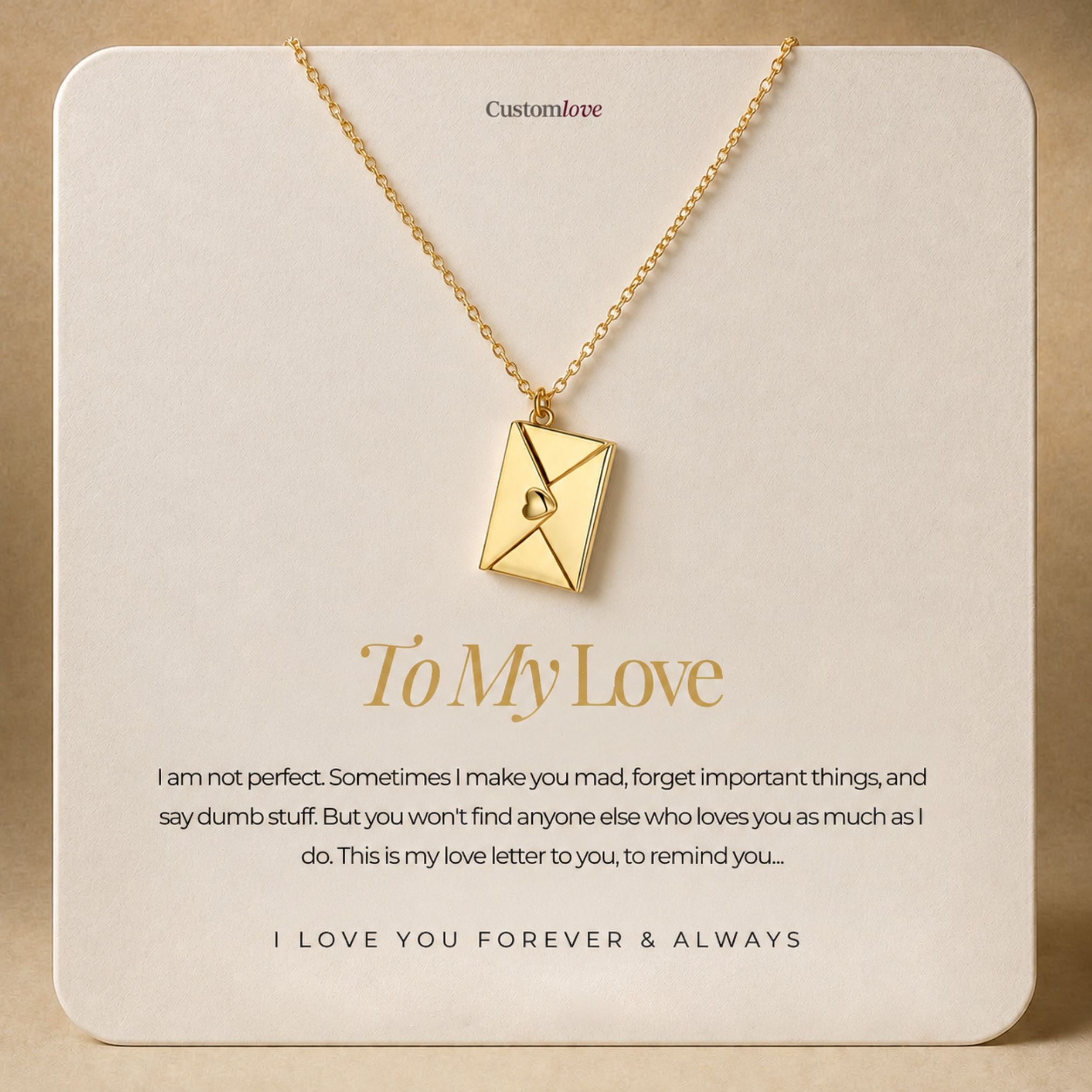 To My Love - Love Letter Necklace