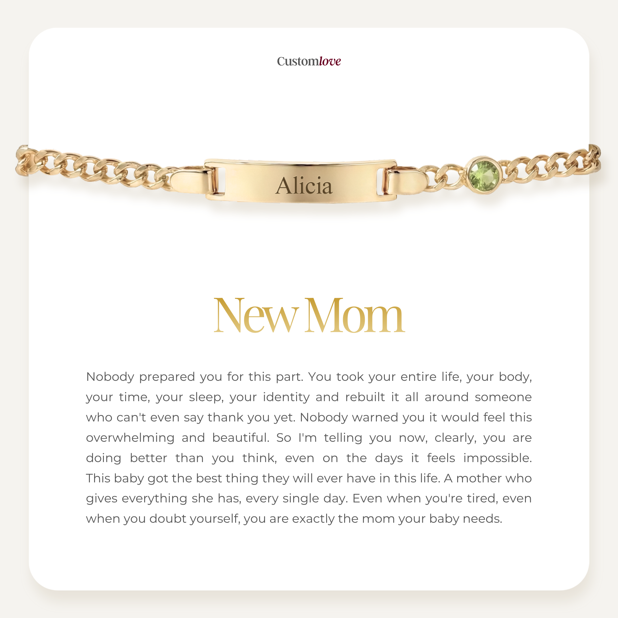 New Mom Birthstone Bracelet