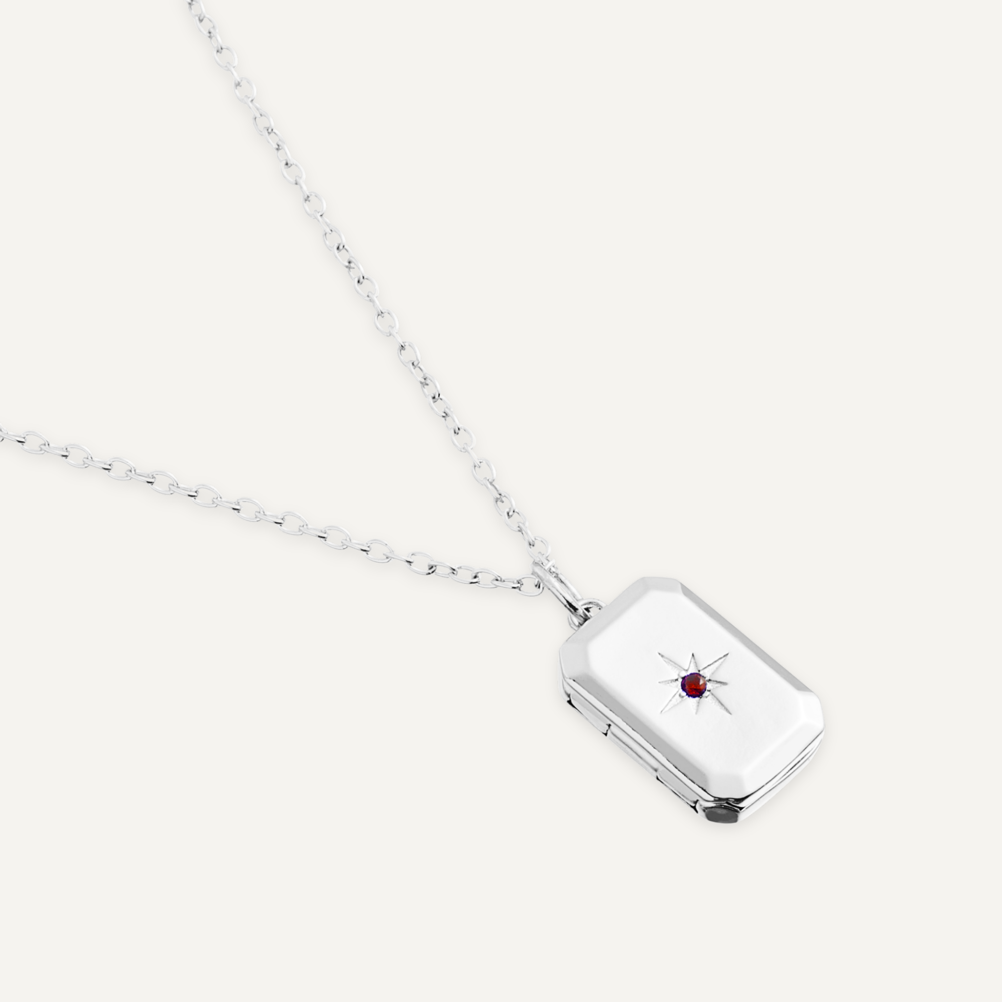 Locket Necklace with Birthstone