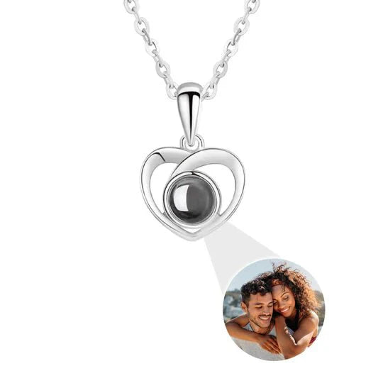 Eeuwige Rozen Doos - Met Foto Projectie Hart Ketting en Echte Roos - CustomLove.nl