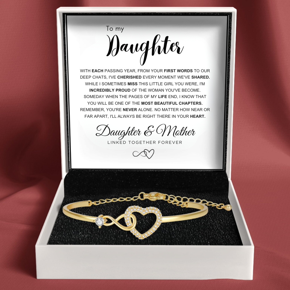 To My Daughter - Infinity Heart Bracelet – Forever Connected