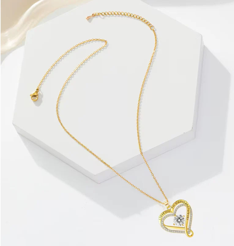 To My Love - Forever Love, Always - Infinity  Heart Necklace