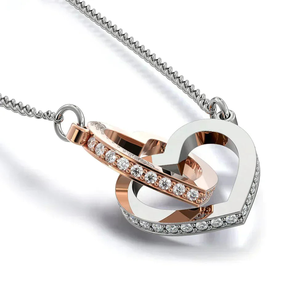 To My Granddaughter -  Interlocking Hearts Necklace - From Grandma