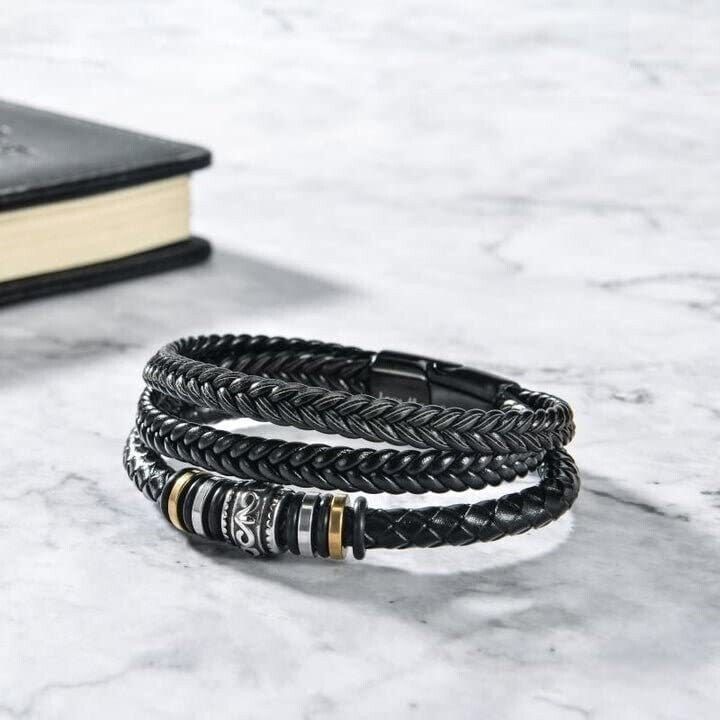 Personalized Leather Bracelet for Men