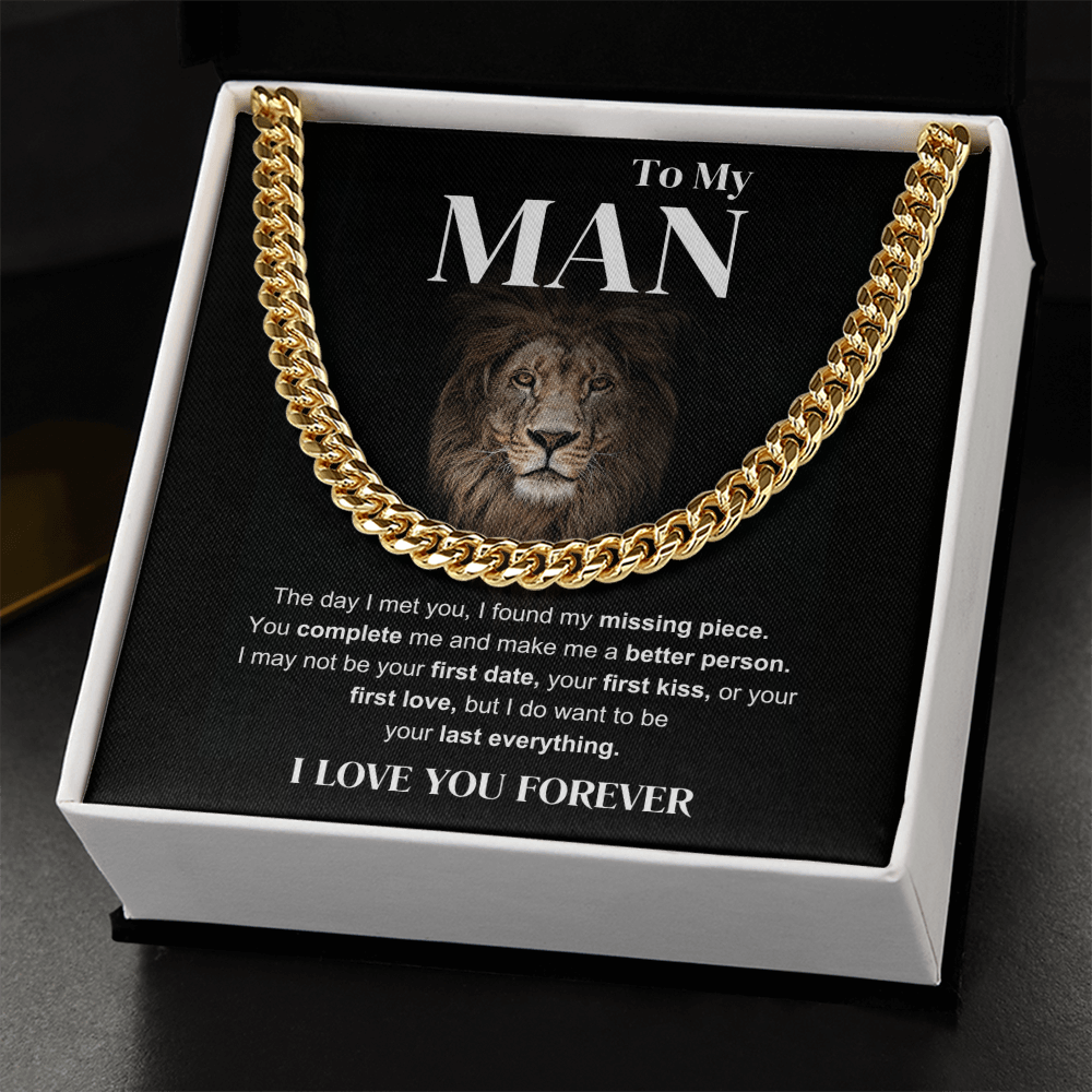 To My Man - I Love You; Forever - Cuban Chain
