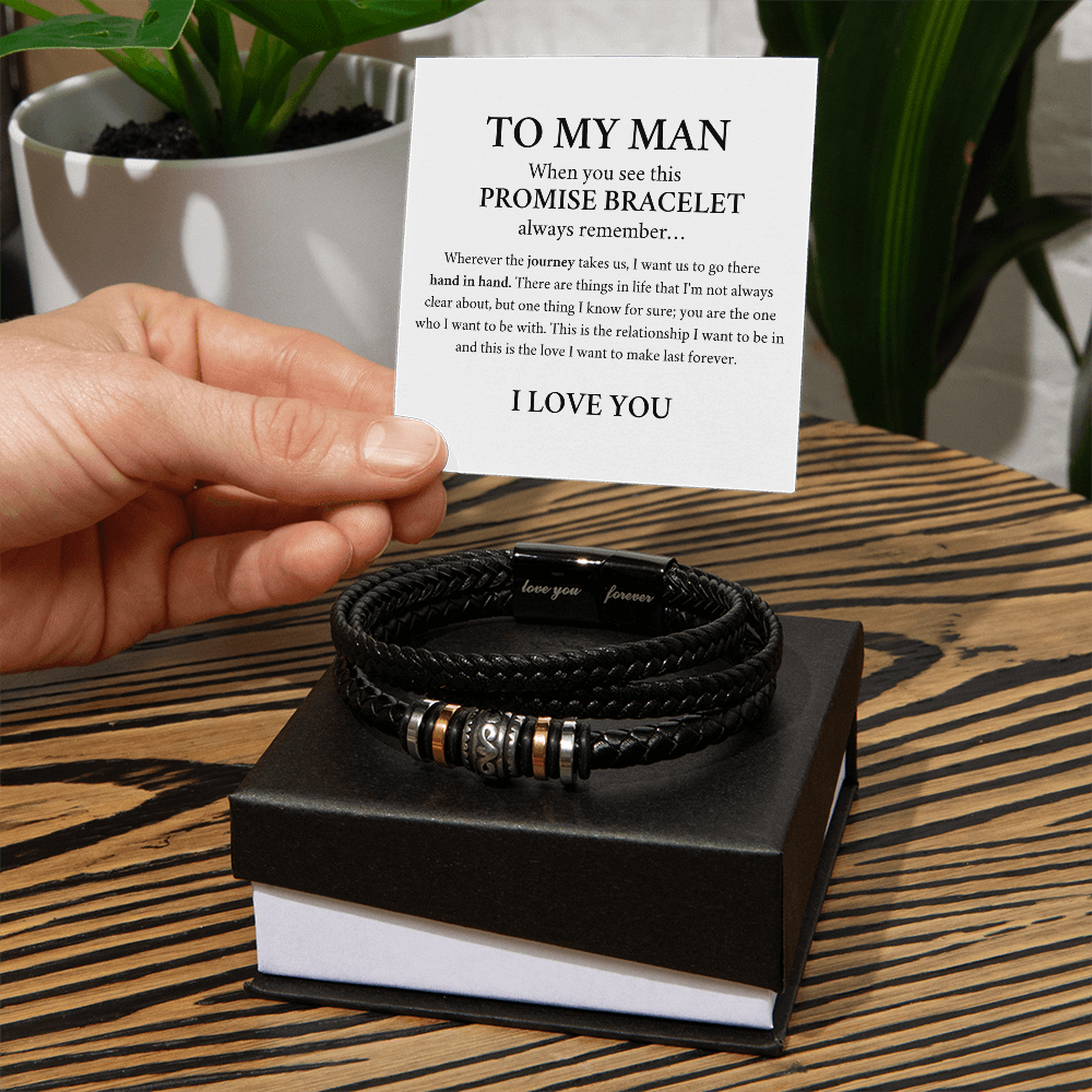 To My Man – Promise Leather Bracelet
