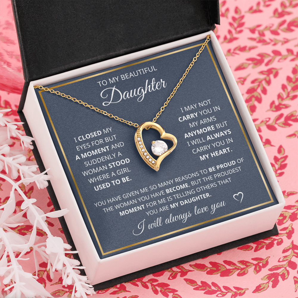 To My Daughter - Luxury Gift - Heart Necklace