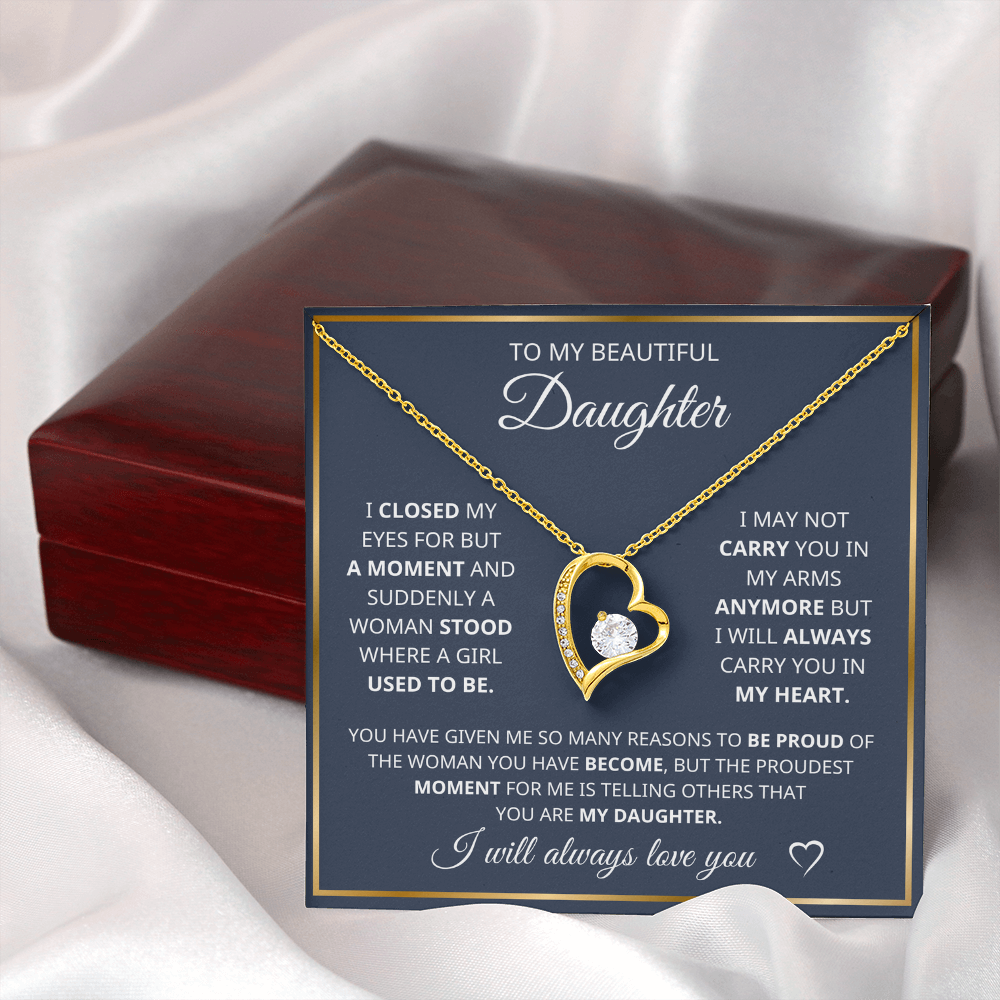 To My Daughter - Luxury Gift - Heart Necklace